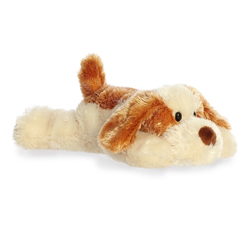 Scruff the Brown and Tan Stuffed Dog Mini Flopsie by Aurora