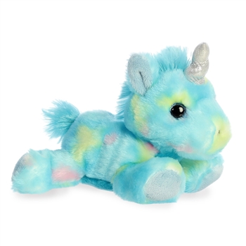 Blueberry the Small Stuffed Blue Unicorn Bright Fancies by Aurora
