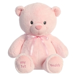 Large Pink My First Teddy Bear by Ebba