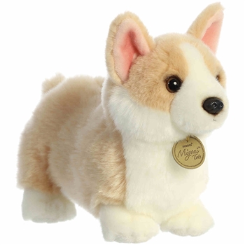 Realistic Stuffed Pembroke Welsh Corgi Puppy 9 Inch Miyoni Plush by Aurora