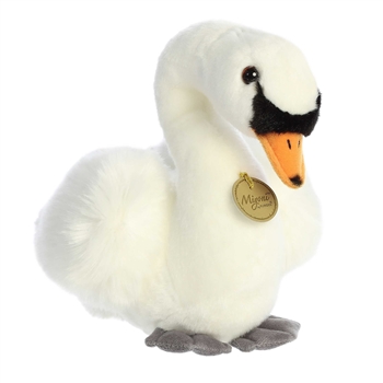 Realistic Stuffed Swan 11 Inch Miyoni Plush by Aurora