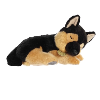 Realistic Stuffed Sleepy German Shepherd Pup Miyoni Plush by Aurora