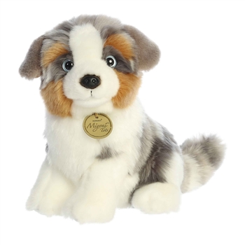 Realistic Stuffed Australian Shepherd Pup Miyoni Plush by Aurora