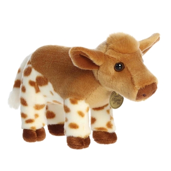 Realistic Stuffed Longhorn Calf 10 Inch Miyoni Plush by Aurora