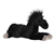 Blackjack The Stuffed 12 Inch Plush Laying Black Horse By Aurora