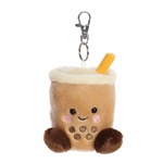 Palm Pals Clip-On 4 Inch Plush Milky Tea Boba Bag Charm by Aurora