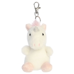 Palm Pals Clip-On 4 Inch Plush Sassy Unicorn Bag Charm by Aurora