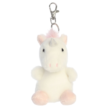 Palm Pals Clip-On 4 Inch Plush Sassy Unicorn Bag Charm by Aurora