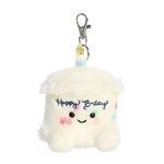 Palm Pals Clip-On 4 Inch Plush Happy B'Day Cake Bag Charm by Aurora