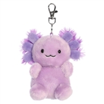 Palm Pals Clip-On 4 Inch Plush Xavier Purple Axolotl Bag Charm by Aurora