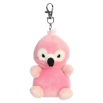 Palm Pals Clip-On 4 Inch Plush Pinky Flamingo Bag Charm by Aurora