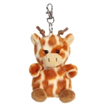 Palm Pals Clip-On 4 Inch Plush Safara Giraffe Bag Charm by Aurora