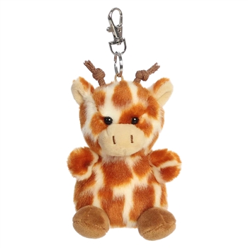 Palm Pals Clip-On 4 Inch Plush Safara Giraffe Bag Charm by Aurora