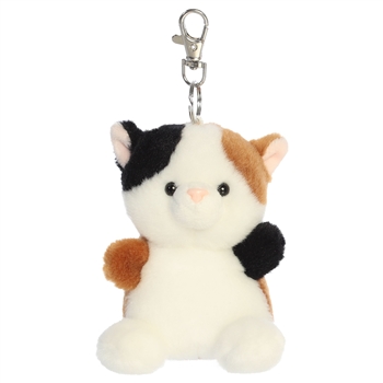 Palm Pals Clip-On 4 Inch Plush Peebs Calico Cat Bag Charm by Aurora