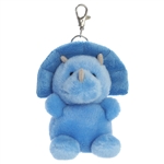 Palm Pals Clip-On 4 Inch Plush Tank Triceratops Bag Charm by Aurora