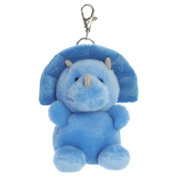 Palm Pals Clip-On 4 Inch Plush Tank Triceratops Bag Charm by Aurora