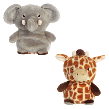 Eco Nation Elephant and Giraffe Reversible Stuffed Animal by Aurora