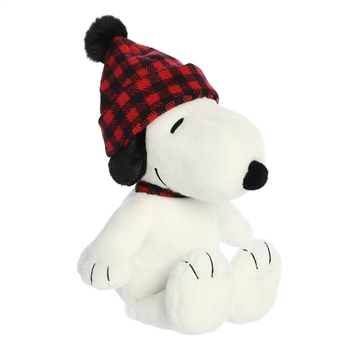 Peanuts Plush Snoopy with Plaid Hat by Aurora