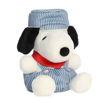 Peanuts Plush Snoopy Train Engineer Palm Pals by Aurora
