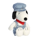 Peanuts Train Engineer Snoopy Stuffed Animal by Aurora