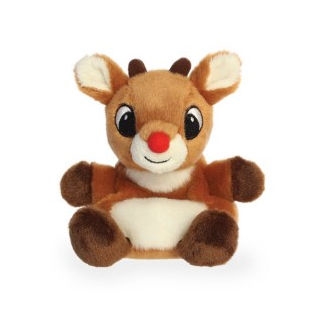 Rudolph the Plush Red-Nosed Reindeer Palm Pals by Aurora