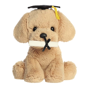 Golden Retriever Stuffed Dog with Graduation Cap and Diploma by Aurora