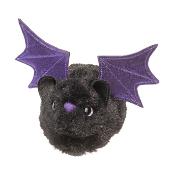 Mini Black Bat Stuffed Animal with Purple Wings by Douglas