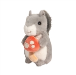 Small Stuffed Gray Squirrel with Mushroom by Douglas