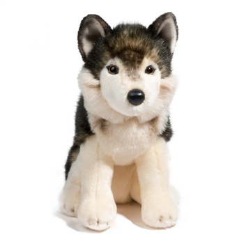 Atka the Sitting Plush Wolf by Douglas