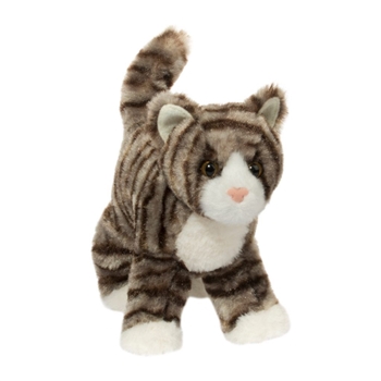 Zigby the 8 Inch Plush Gray Stripe Cat by Douglas