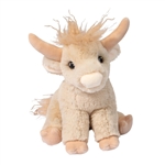 Mini Soft Laddie the 7 Inch Plush Cream Highland Cow by Douglas