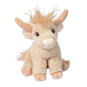 Mini Soft Laddie the 7 Inch Plush Cream Highland Cow by Douglas