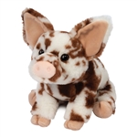 Soft Sandie the 9 Inch Plush Brown Spotted Pig by Douglas