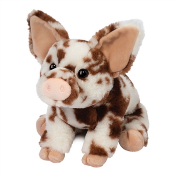 Soft Sandie the 9 Inch Plush Brown Spotted Pig by Douglas