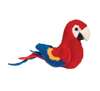 Mini Soft Mauie the 7 Inch Plush Red Parrot by Douglas