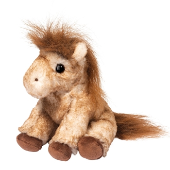 Mini Soft Dustie the 7 Inch Plush Tan Tipped Horse by Douglas