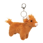 Clip-On Stuffed Highland Cow Bag Charm by Douglas