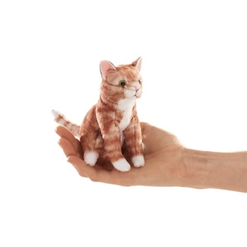 Mini Orange Tabby Cat Finger Puppet by Folkmanis Puppets