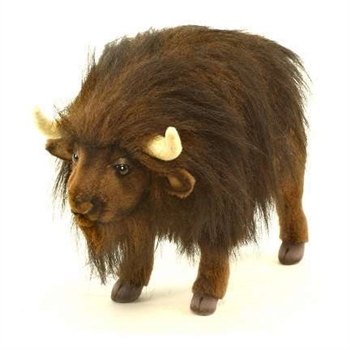 Handcrafted 14 Inch Lifelike Buffalo Stuffed Animal by Hansa
