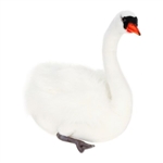 Lifelike White Swan Stuffed Animal by Hansa