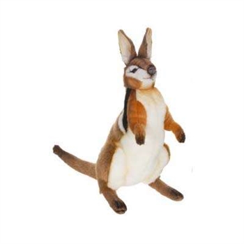 Handcrafted 14 Inch Lifelike Wallaby Stuffed Animal by Hansa