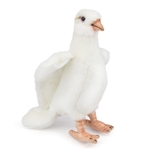 Handcrafted 8 Inch Lifelike White Dove Stuffed Animal by Hansa