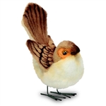 Handcrafted Lifelike Female Wren Stuffed Animal by Hansa