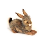 Handcrafted 10 Inch Lifelike Crouching Bunny Rabbit Stuffed Animal by Hansa