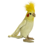Handcrafted 9 Inch Lifelike White Cockatiel Stuffed Animal by Hansa