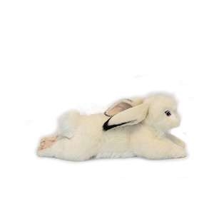 Handcrafted 15 Inch Lifelike White Rabbit with Floppy Ears Stuffed Animal by Hansa