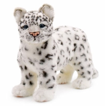 Handcrafted 15 Inch Lifelike Standing Snow Leopard Stuffed Animal by Hansa