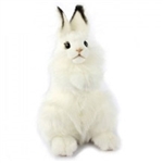 Handcrafted 9 Inch Lifelike White Bunny Stuffed Animal by Hansa