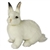 Handcrafted 13 Inch Lifelike White Rabbit Stuffed Animal by Hansa