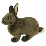Handcrafted 13 Inch Lifelike Brown Rabbit Stuffed Animal by Hansa